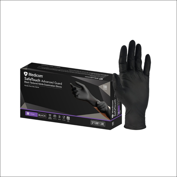 SafeTouch Advanced Guard - Black Nitrile Gloves